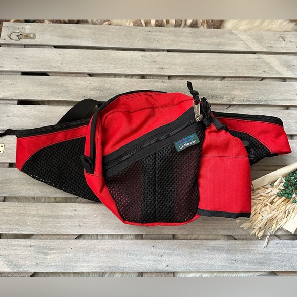 L.L. Bean Bags Vintage Ll Bean Red Hiking Fanny Pack Waist Bagl